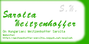 sarolta weitzenhoffer business card